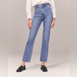 Abercrombie & Fitch Ankle Straight Ultra High Rise Blue Jeans